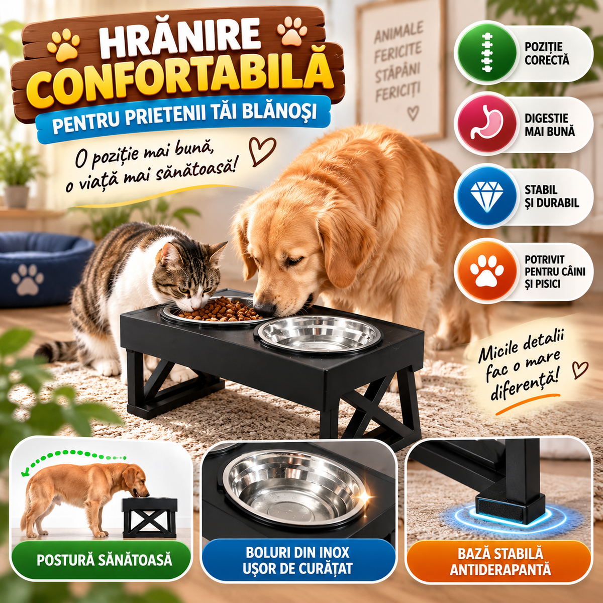 Suport Înălțat Pentru Hrană PetDine™