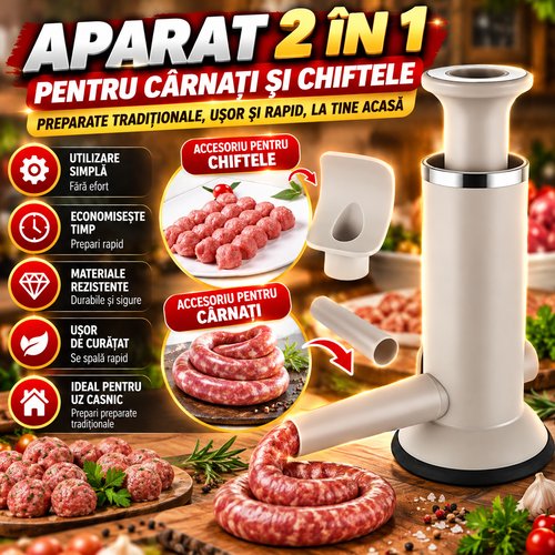 Aparat 2 în 1 pentru Cârnați și Chiftele GustBun™
