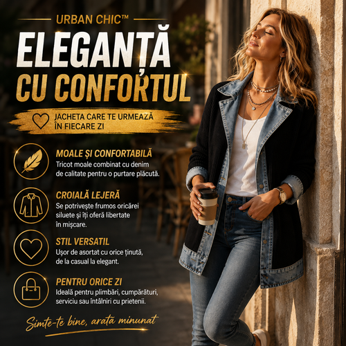 Jachetă Elegantă Denim UrbanChic™
