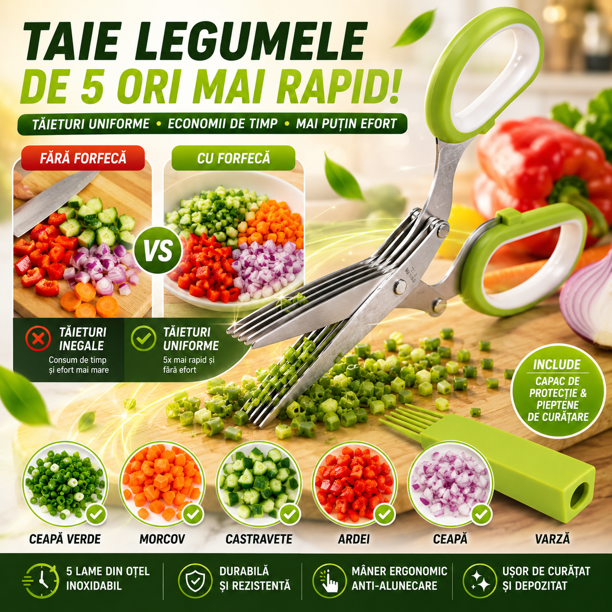 Foarfecă Pentru Legume cu 5 Lame SpeedCut™